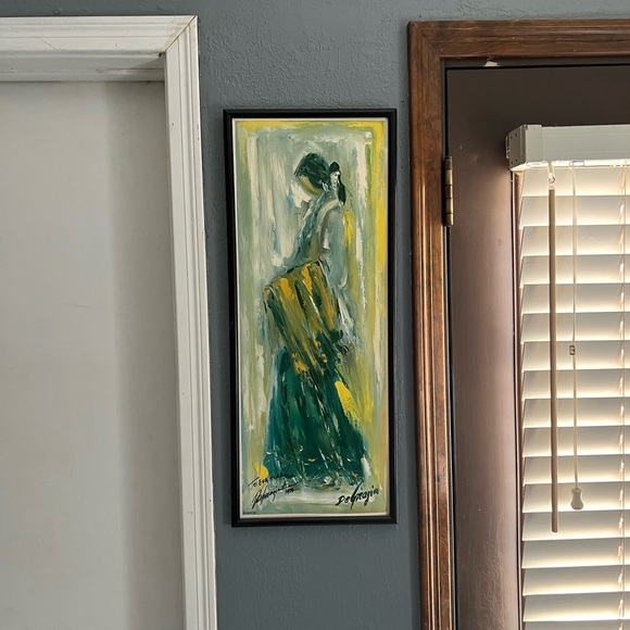 Signed Degrazia “Navajo Bride”. Authentic Signature dated 1976. Art Piece - Picture 2 of 2